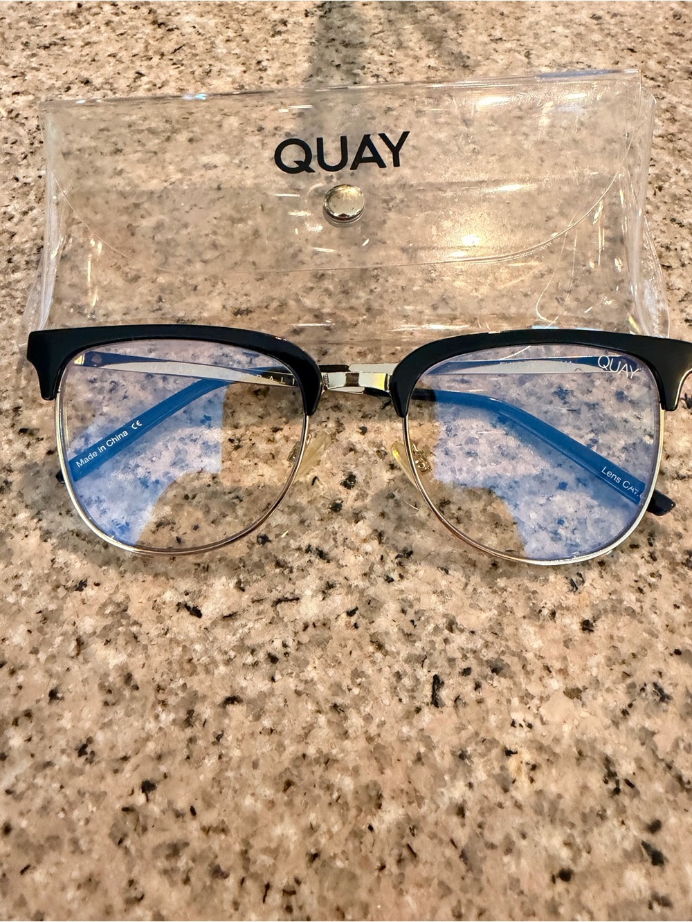 Quay Australia Women Black Rim Blue Light-Glasses